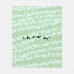 Grüner Pastell-Glitter-Sparkling-Name-Text Boho Re Fleecedecke