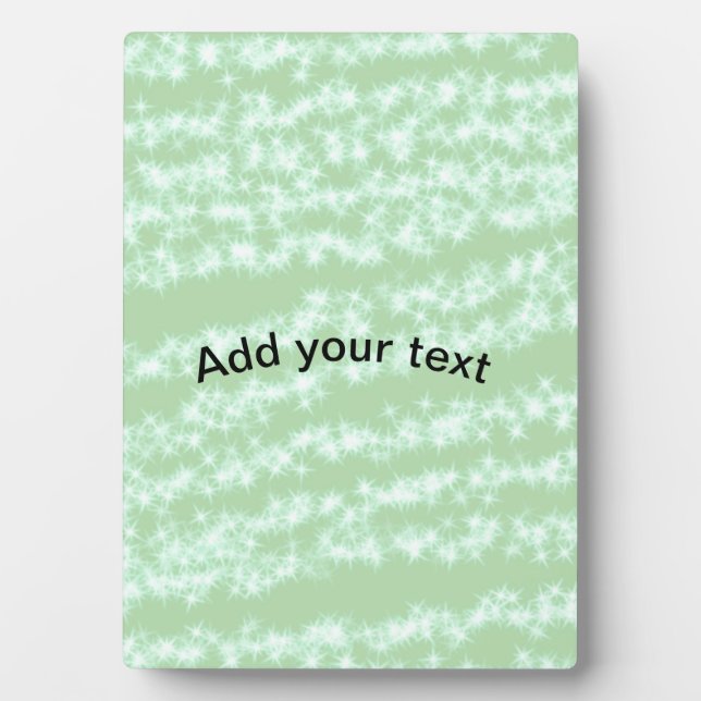 Grüner Pastell-Glitter-Sparkling-Name Text Boho Re Fotoplatte (Vorderseite)
