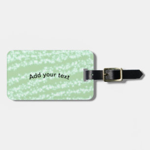 Grüner Pastell-Glitter-Sparkling-Name-Text Boho Re Gepäckanhänger