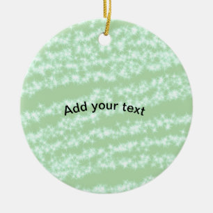 Grüner Pastell-Glitter-Sparkling-Name-Text Boho Re Keramik Ornament