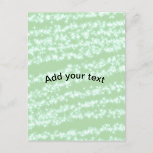 Grüner Pastell-Glitter-Sparkling-Name-Text Boho Re Postkarte
