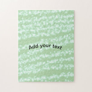 Grüner Pastell-Glitter-Sparkling-Name-Text Boho Re Puzzle