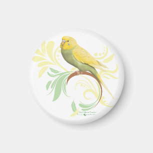 Grüner Pastellparakeet Magnet