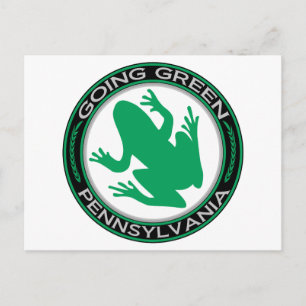 Grüner Pennsylvania Frog Postkarte