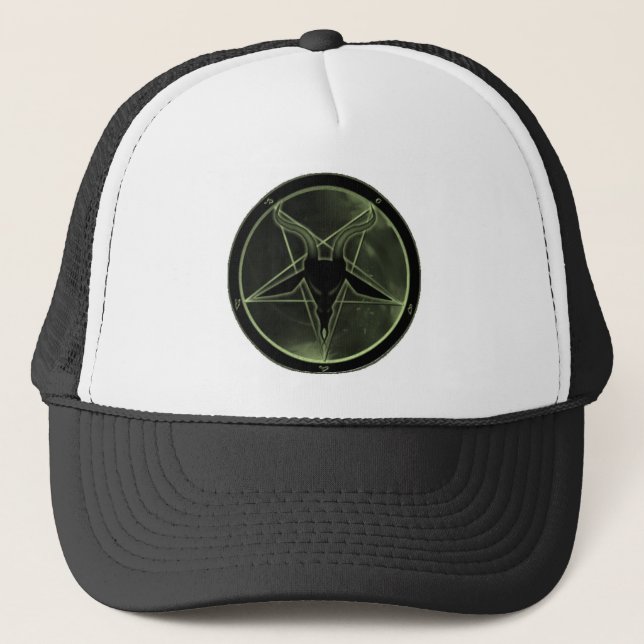 Grüner Pentagram Truckerkappe (Vorderseite)
