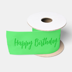 Grüner personalisierter Name Alles Gute zum Geburt Satinband