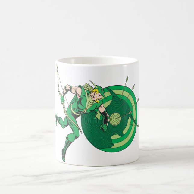 Grüner Pfeil mit Ziel 2 Tasse (Mittel)