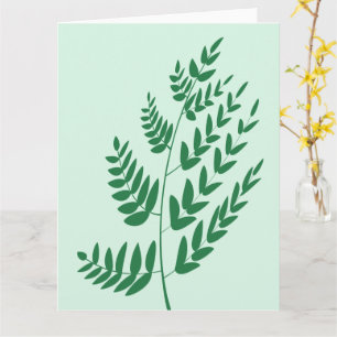 Grüner Pflanze Leaf Karte