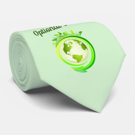 Grüner Planet des Earth Day Krawatte