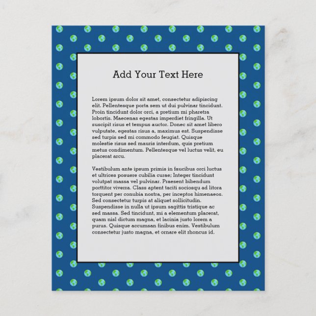 Grüner Planet Dots Earth Day Ökologie Umwelt Flyer (Vorne)