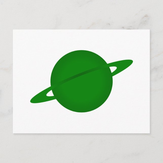 Grüner Planet Postkarte (Vorderseite)