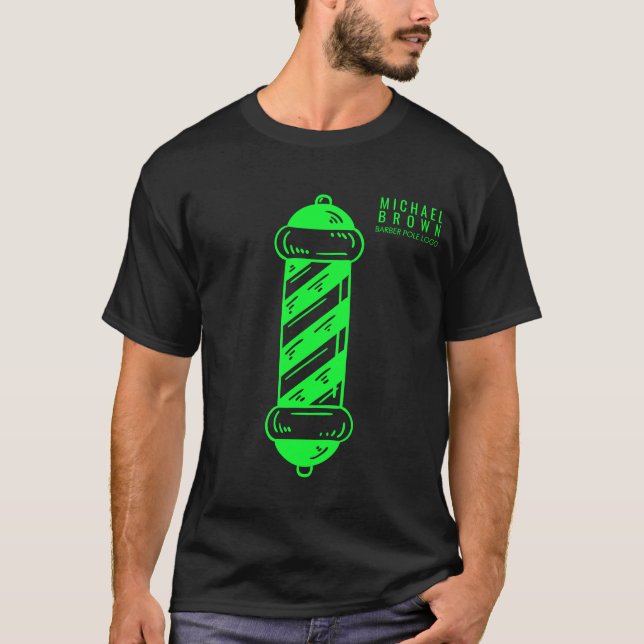 Grüner Pole Barberhaar für ihn T-Shirt (Vorderseite)