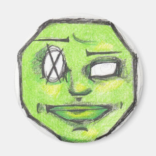 Grüner POO-HEAD-Magnet Magnet