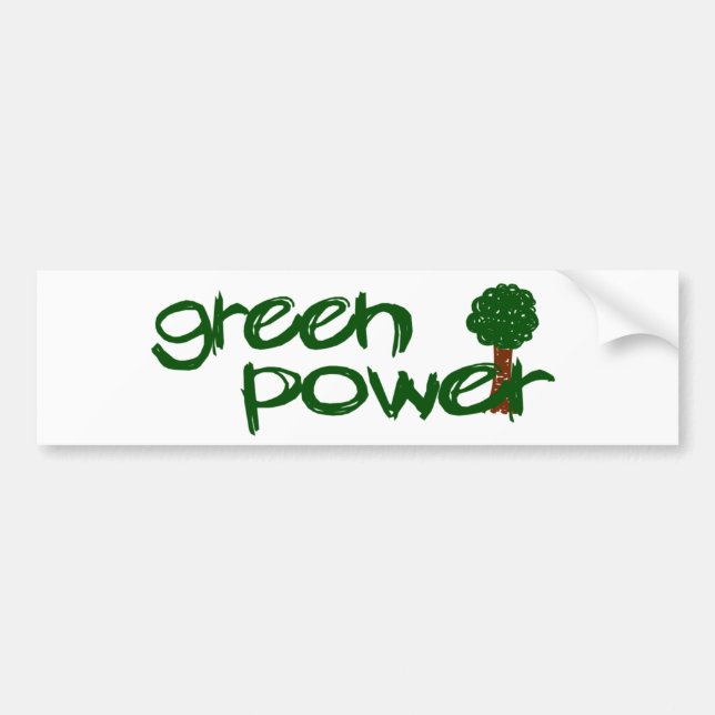 Grüner Power Autoaufkleber (Vorne)