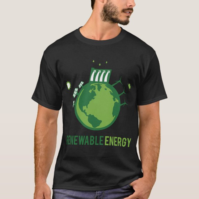 Grüner Power für erneuerbare Energien - Windwasser T-Shirt (Vorderseite)