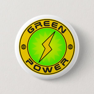 Grüner Power III Button