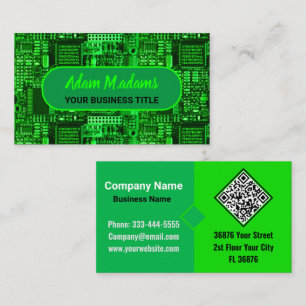 Grüner professioneller QR-Code für gedruckte Schal Visitenkarte