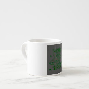 Grüner psychedelischer Espresso-Becher Espressotasse