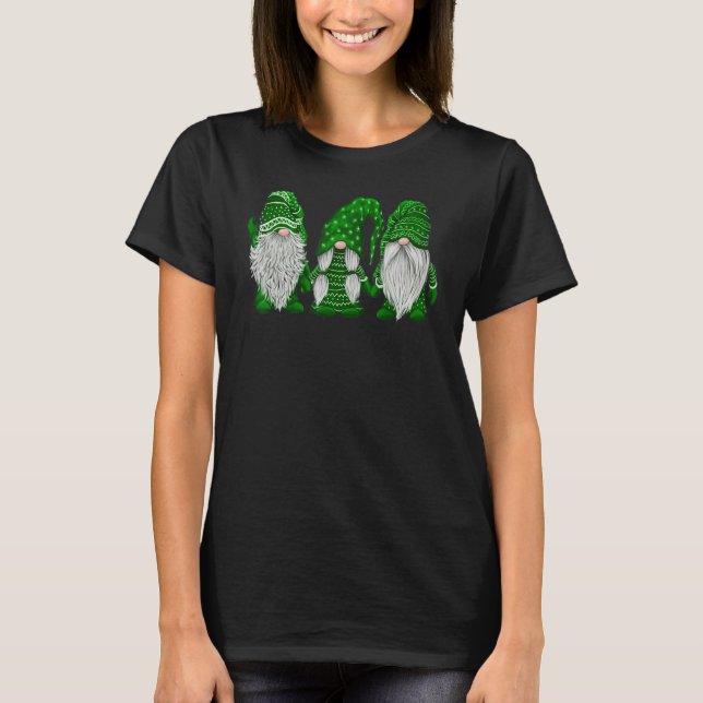 Grüner Pullover-Gnom St. Patrick's Day Irischer Gn T-Shirt (Vorderseite)