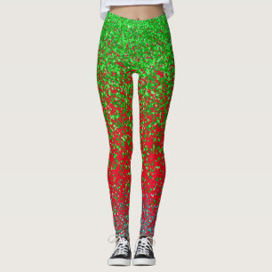 Grüner Raster 2 Seiten 01.b Roter BG Leggings