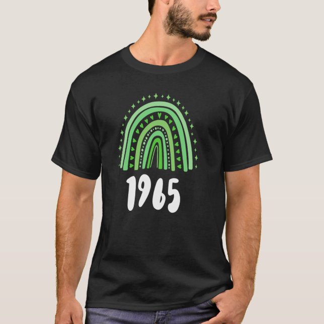 Grüner Regenbogen Jahr der Geburt 1965 T-Shirt (Vorderseite)