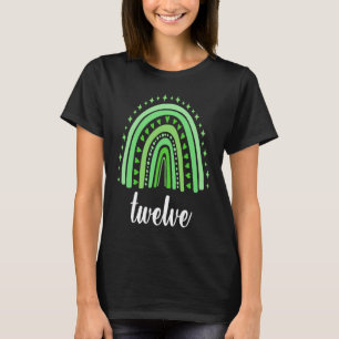 Grüner Regenbogen Zwölf Jahre alt 12 Tage 12. Gebu T-Shirt