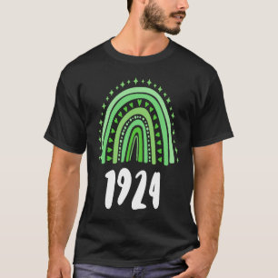 Grüner Regenbogenjahr 1924 Geburtstag T-Shirt