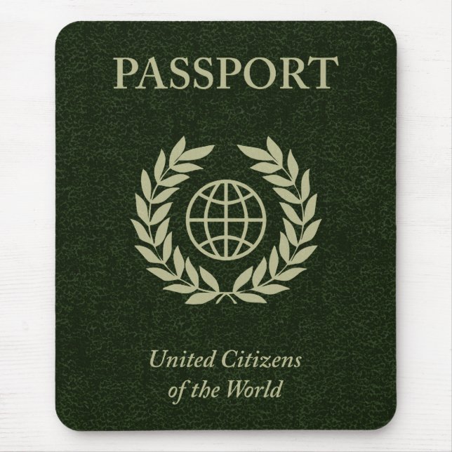 grüner Reisepass Mousepad (Vorne)