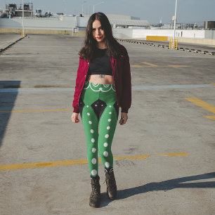 Grüner ritueller Stamm Leggings