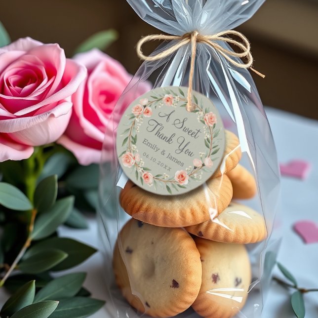 Grüner, romantischer Rose-Kranz Geschenkanhänger (Von Creator hochgeladen)