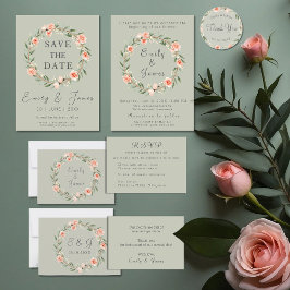 Grüner, romantischer Rose-Kranz Geschenkschachtel