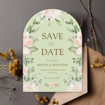 Grüner Rosa Garten Blumengestein Elegantes Hochzei