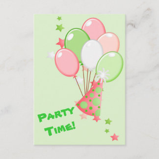 Grüner rosa Geburtstag steigt Party Einladung im
