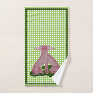 Grüner Rosa Staffordshire Handtuch
