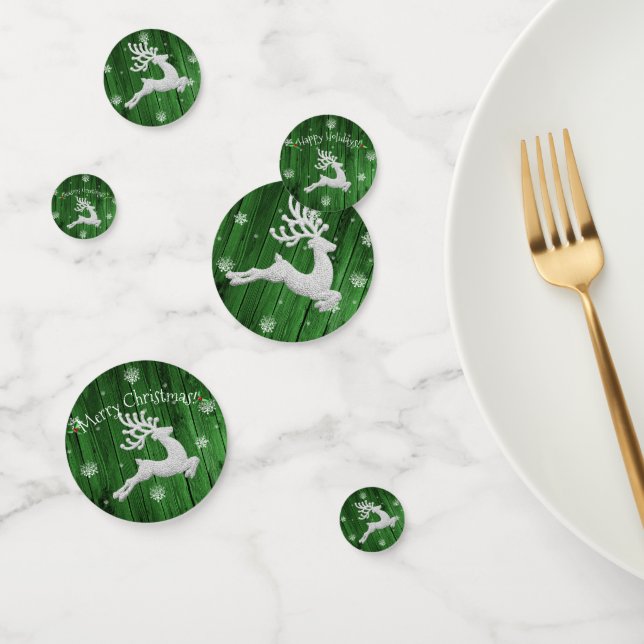 Grüner Rustikaler Weihnachtsmann Confetti Konfetti (Gruppe)