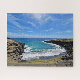 Grüner Sand-Strand-große Insel Hawaii -16x20 - PC Puzzle