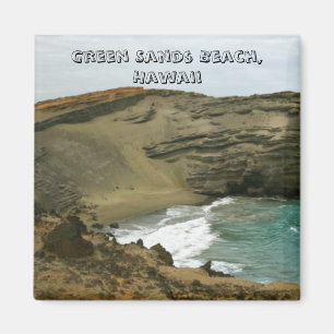 Grüner Sand-Strand Hawaii Magnet