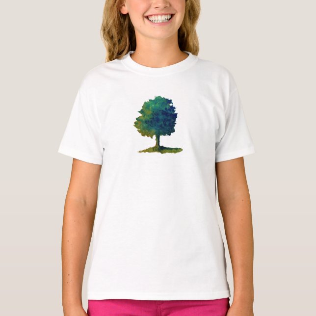 Grüner Schattenbaum-Jugend-T-Shirt T-Shirt (Vorderseite)