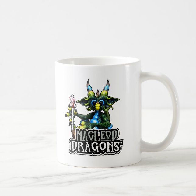 Grüner Schatz-Drache 11oz MD. Tasse (Rechts)