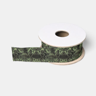 Grüner Schlangendruck Ripsband