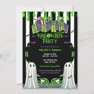 Grüner Schleim Halloween-Geister-Kostenüm-Party  Einladung