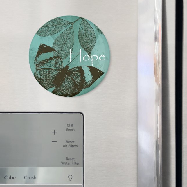 Grüner Schmetterling der Hoffnung und Inspiration Magnet (In Situ (Kühlschrank))