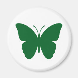 Grüner Schmetterling Kreisform Magnet