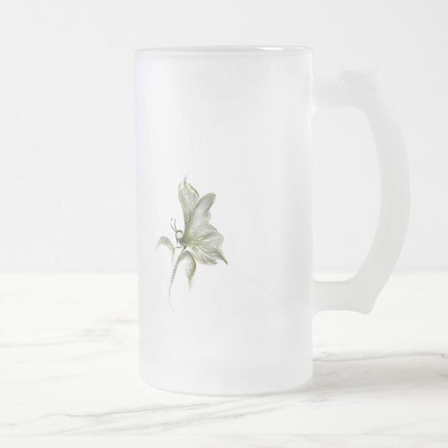Grüner Schmetterling mattierte Tasse (Rechts)