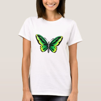 grüner Schmetterlingstätowierungsentwurf T-Shirt