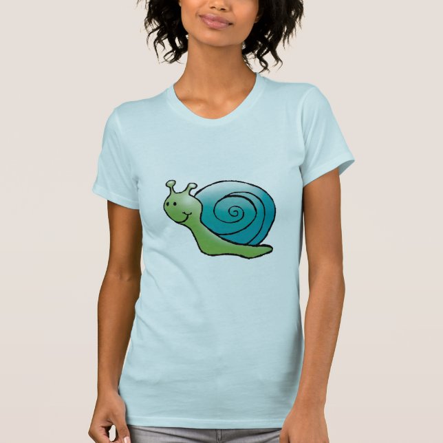 Grüner Schnecke-Shirt-, Sweatshirt-oder T-Shirt (Vorderseite)