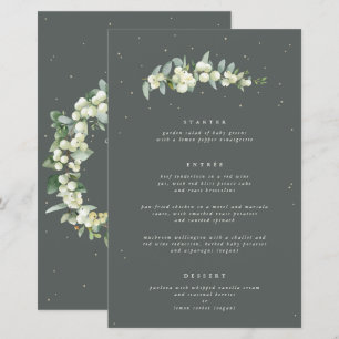 Grüner Schneeball+Eukalyptus 3 Gänge-Hochzeitsmenü