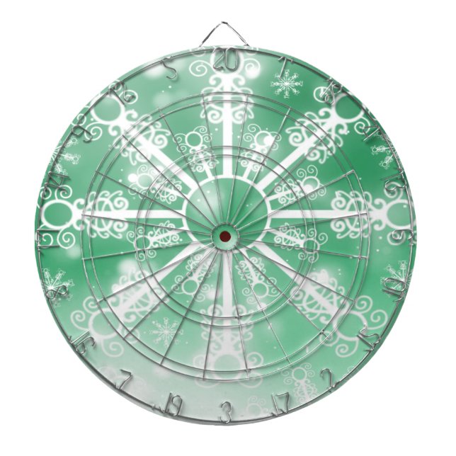 Grüner Schneeflocke Dartscheibe (vorne)