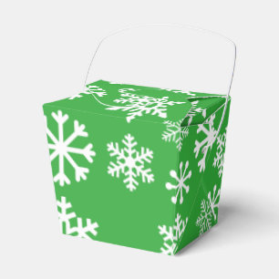 Grüner Schneeflocke-Weihnachtsplätzchen-Kasten Geschenkschachtel