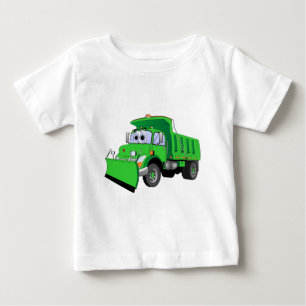 Grüner Schneepflug-Cartoon Baby T-shirt